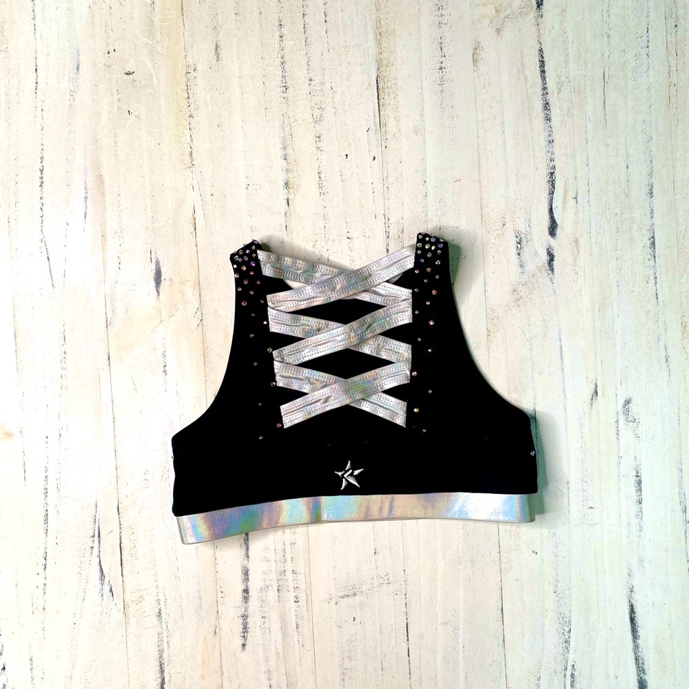 Like new YL Rebel bling cheer outfit costume - Picture 3 of 9